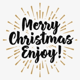 Enjoy Happy Christmas Decoration Vector - Calligraphy, HD Png Download, Free Download