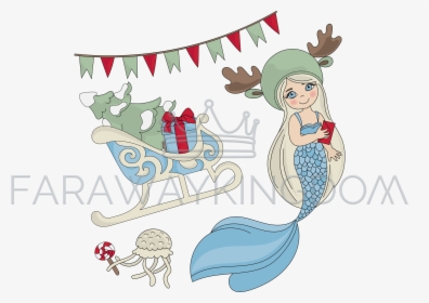 Meerjungfrau Weihnacht, HD Png Download, Free Download