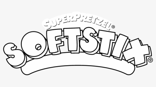 Super Pretzel Softstix Logo Black And White Superpretzel- - Illustration, HD Png Download, Free Download