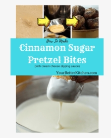 Pin For Cinnamon Sugar Pretzel Bites With Cream Cheese - Chocolate, HD Png Download, Free Download