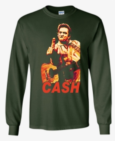 Johnny Cash T Shirt, Hoodies, Tank Top - Johnny Cash Middle Finger, HD Png Download, Free Download