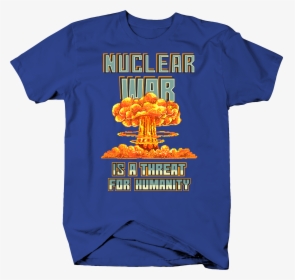 Nuclear War Threat For Humanity Mushroom Cloud Pixel - Active Shirt, HD Png Download, Free Download