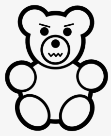 Easy Teddy Bear To Draw Clipart , Png Download - Teddy Bear Coloring Page, Transparent Png, Free Download