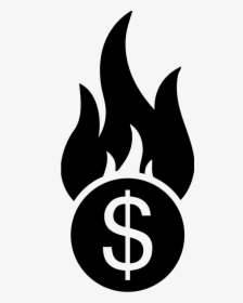 Dollar Coin With Flames - Design Ideas For Graphic Designers, HD Png Download, Free Download