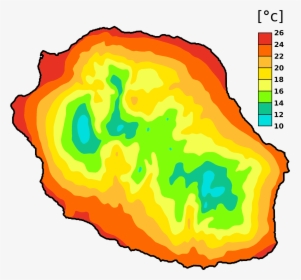 Température Annuelle Moyenne À La Réunion - Temperature Moyennes Annuelles La Reunion, HD Png Download, Free Download