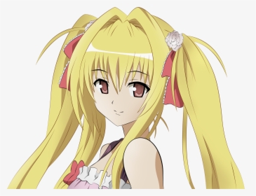 The Girl With Yellow Hair In The Anime Love And Other - Blonde Twintail Girl Anime, HD Png Download, Free Download