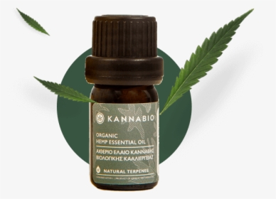 Essential Oil Bottle With Cannabis Leafs - Cosmetics, HD Png Download, Free Download