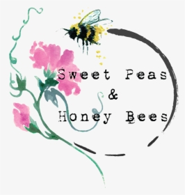 Bees On Sweet Peas, HD Png Download, Free Download