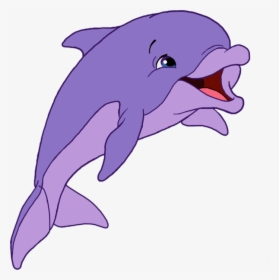Purple Dolphin Cartoon - Dibujo De Delfin Rosado, HD Png Download, Free Download