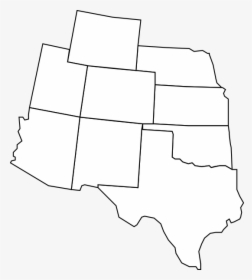 Colorado Map With Surrounding States Clip Art At Clker - Colorado Surrounding States, HD Png Download, Free Download