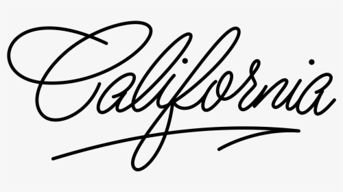 Calif Transparent Calligraphy Clipart Freeuse Stock - California Script Png, Png Download, Free Download