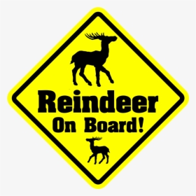 Reindeer On Board Diamond Magnet - Safe Place Sign, HD Png Download, Free Download