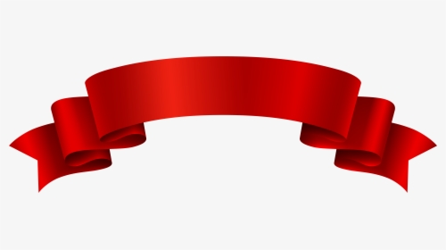 Curly Ribbon Silhouette - Red Banner Deco Clip Art Png, Transparent Png, Free Download