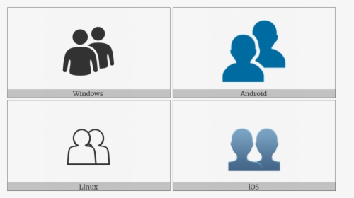 Busts In Silhouette On Various Operating Systems - Graphic Design, HD Png Download, Free Download
