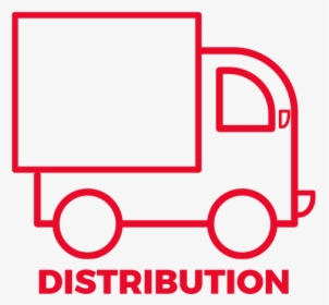 Distribution Icon - Firefighter Truck Clipart Black And White, HD Png Download, Free Download