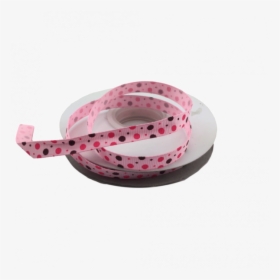 Ribbons [tag] Pink And Brown Polka Dots Grosgrain 3/8″ - Circle, HD Png Download, Free Download