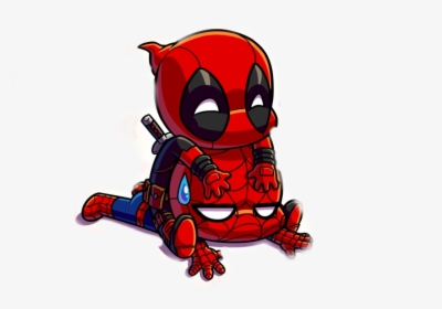 Sticker By Lavin - Deadpool Baby Y Spiderman, HD Png Download, Free Download