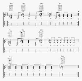 Guitar Tabs Of The Last Chorus Of The Song What"s My - Sheet Music, HD Png Download, Free Download