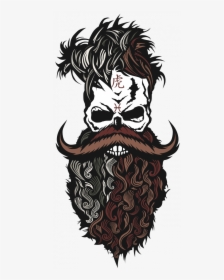 Tête De Mort Avec Barbe, HD Png Download, Free Download