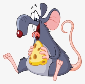 Rat Mouse Eating Clip Art Cheese Transprent - Rat Eating Cheese Cartoon, HD Png Download, Free Download