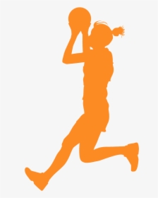 Silhouettes Vector Netball Silhouette Action, HD Png Download, Free Download