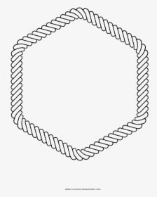 Hexágono Página Para Colorear - Line Art, HD Png Download, Free Download