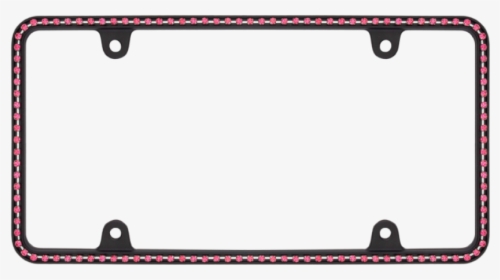 Thin White Diamonds On Matte Black License Plate Frame - Tool, HD Png Download, Free Download