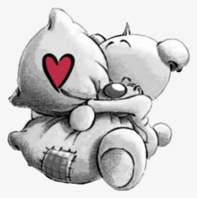 #hugs #teddybear #teddy #bear #pillow #redheart #heart - Un Abbraccio Per Voi, HD Png Download, Free Download