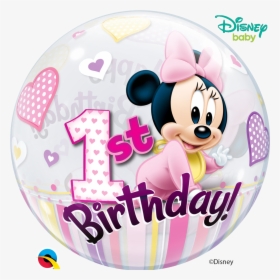 1st Birthday Minnie Mouse Bubble Balloon"     Data - Happy Birthday 1 Minnie Mouse, HD Png Download, Free Download