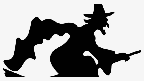 Halloween Witch Silhouette Clipart , Png Download - Halloween Clipart Transparent Background, Png Download, Free Download