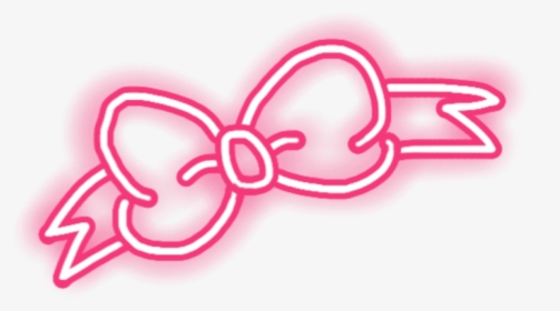 #pink #ribbon #bow #glowsticker - Graphics, HD Png Download, Free Download