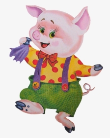 Pig In Clothes Cartoon Clipart, HD Png Download, Free Download