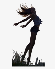 #woman #female #silouette #falling - Illustration, HD Png Download, Free Download