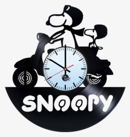 Snoopy And Charlie Brown Handmade Vinyl Record Wall - Snoopy Vinyl Clock, HD Png Download, Free Download