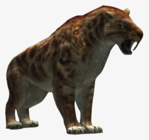 Dagger The Smilodon - Cat Yawns, HD Png Download, Free Download