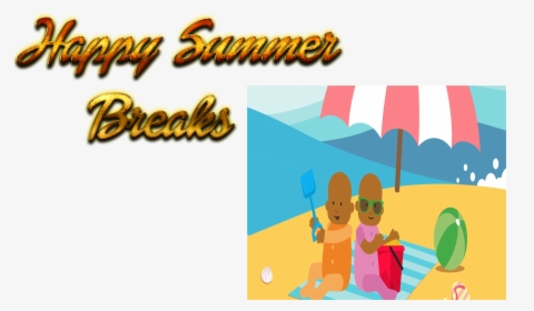 Happy Summer Breaks Png Background - Illustration, Transparent Png, Free Download