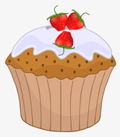 Strawberry Cupcake 3 Clip Art At Clker - Muffins For Mom Clipart, HD Png Download, Free Download