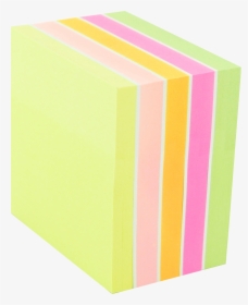 Office Supplies 4a Sticky Note Cube In Ultra Colors - Construction Paper, HD Png Download, Free Download