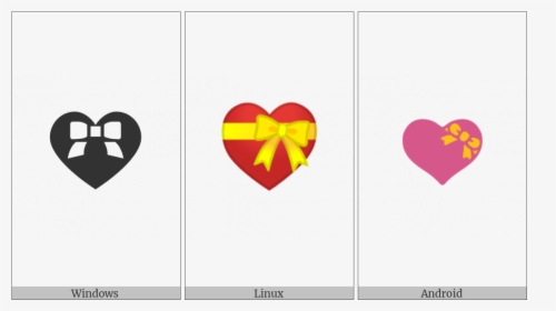 Heart With Ribbon On Various Operating Systems - Heart, HD Png Download, Free Download