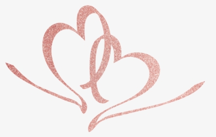 #love #heart #rosegold #ribbon #glitter #pink #valantinesday - Heart, HD Png Download, Free Download