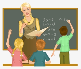 Teacher And Student Free Education Mathematics Classroom - Teach Clipart, HD Png Download, Free Download