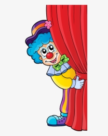 Tubes Clowns - Behind The Curtain Clipart, HD Png Download, Free Download
