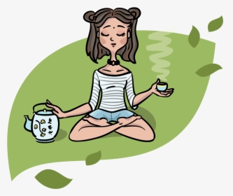 Tea Girl Vector Art - Sitting, HD Png Download, Free Download