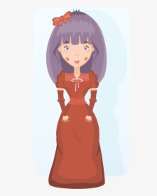 Victorian Girl Vector Image, HD Png Download, Free Download