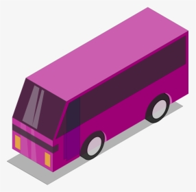 Pink Bus - 3d Car Icon Png, Transparent Png, Free Download