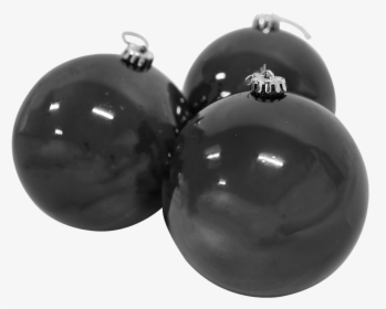 Black Christmas Ball Png Pic - 100mm Black Baubles, Transparent Png, Free Download