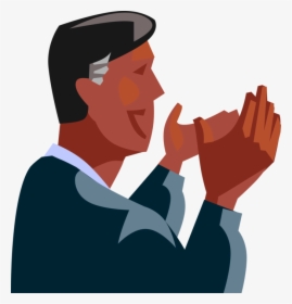 Vector Illustration Of Businessman Applauds In Approval - Illustration, HD Png Download, Free Download