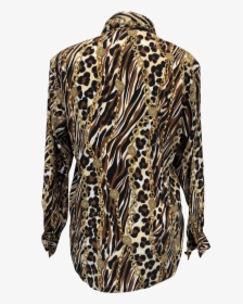 80"s Animal And Chain Print Button Up Blouse By Totonko - Blouse, HD Png Download, Free Download