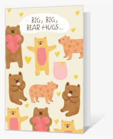 Big Bear Hugs Printable - Cartoon, HD Png Download, Free Download