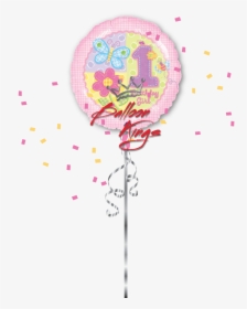 1st Birthday Girl Butterfly And Flower - Illustration, HD Png Download, Free Download